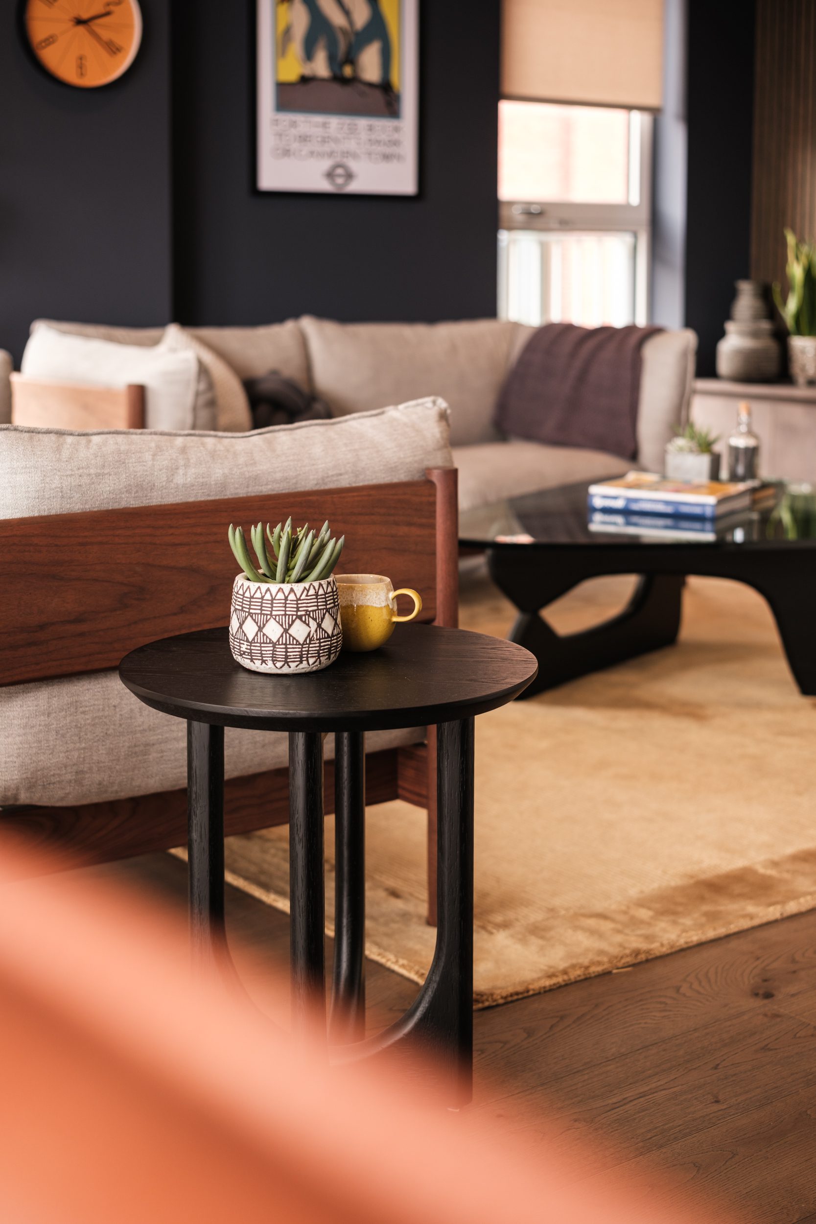 Brown living room